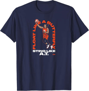 Alyssa Thomas - Sting Like AT - Connecticut Basketball T-Shirt - T-Shirt | Navy