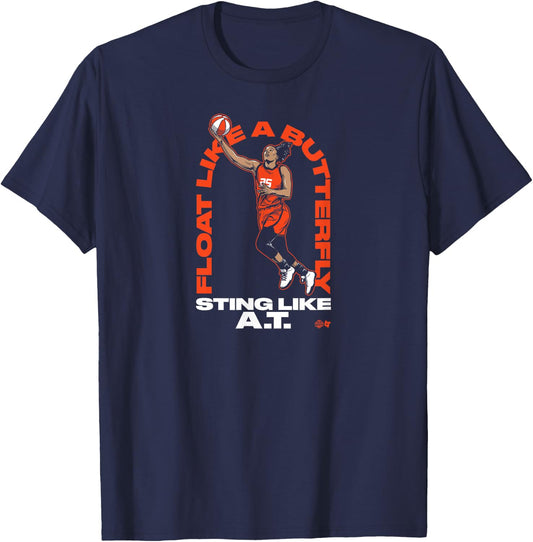 Alyssa Thomas - Sting Like AT - Connecticut Basketball T-Shirt - T-Shirt | Navy