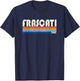 Frascati, Italy Retro 70s 80s Style T-Shirt - T-Shirt | Navy