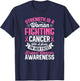 Strength Is a Woman Fighting Breast Cancer Awareness T-Shirt - T-Shirt | Navy