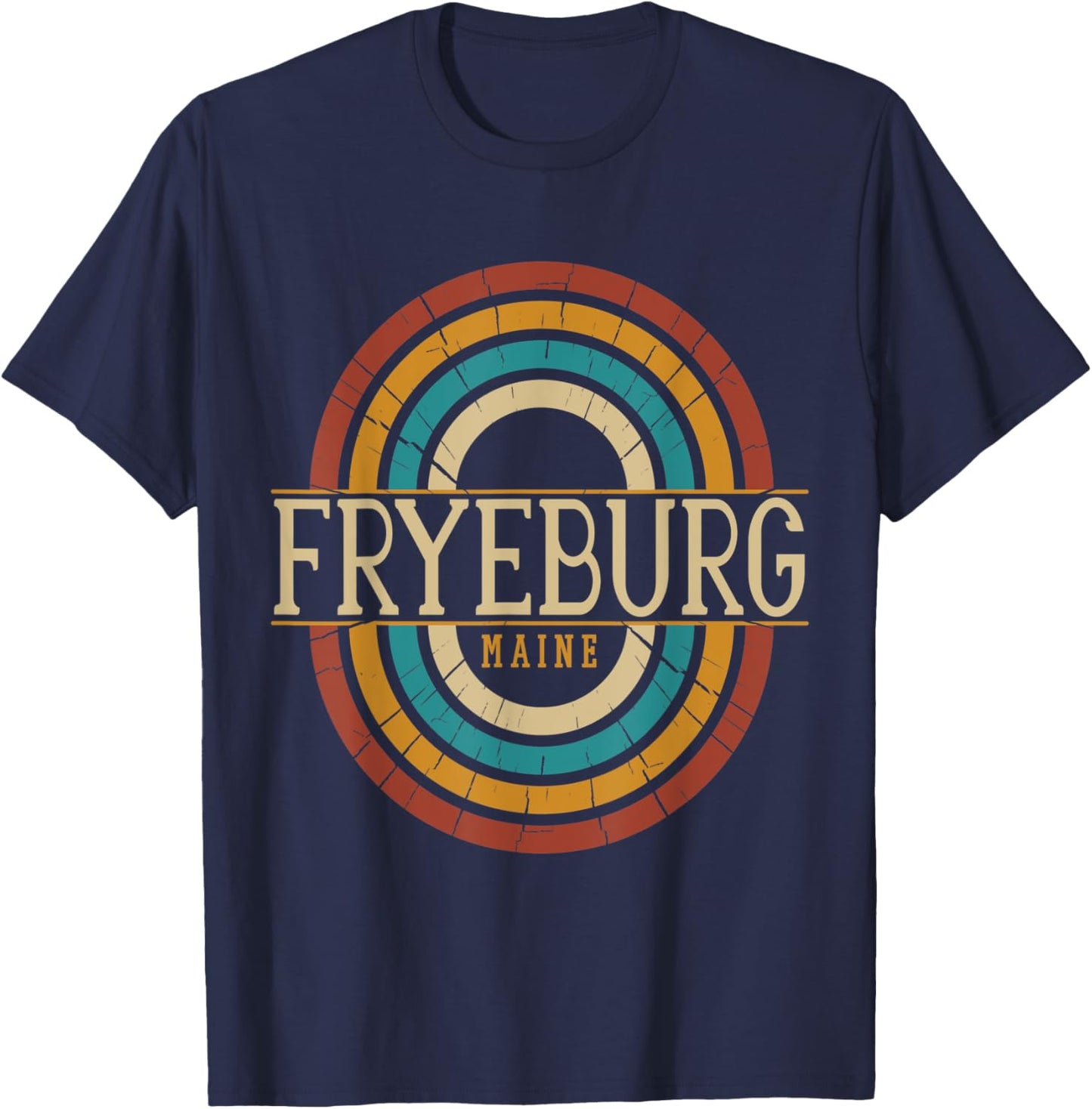 Vintage Retro Fryeburg Maine ME Women Men Souvenirs T-Shirt - T-Shirt | Navy