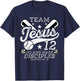 Jesus and Baseball Team Jesus Christian Matthew 28:19 Verse T-Shirt - T-Shirt | Navy