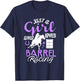 Barrel Racer Girl Shirt Just Girl Loves Barrel Racing Kids T-Shirt - T-Shirt | Navy