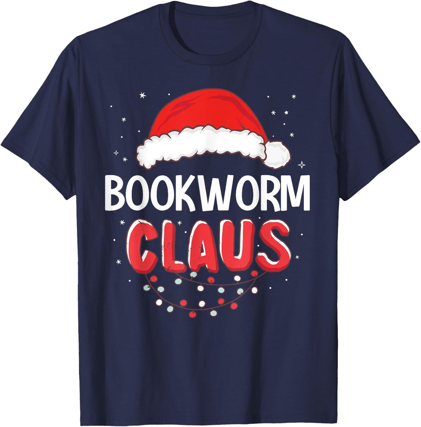 Bookworm Santa Claus Christmas Matching Costume T-Shirt - T-Shirt | Navy