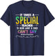 Special Teacher Daycare School Childcare Infant Teacher T-Shirt - T-Shirt | Navy
