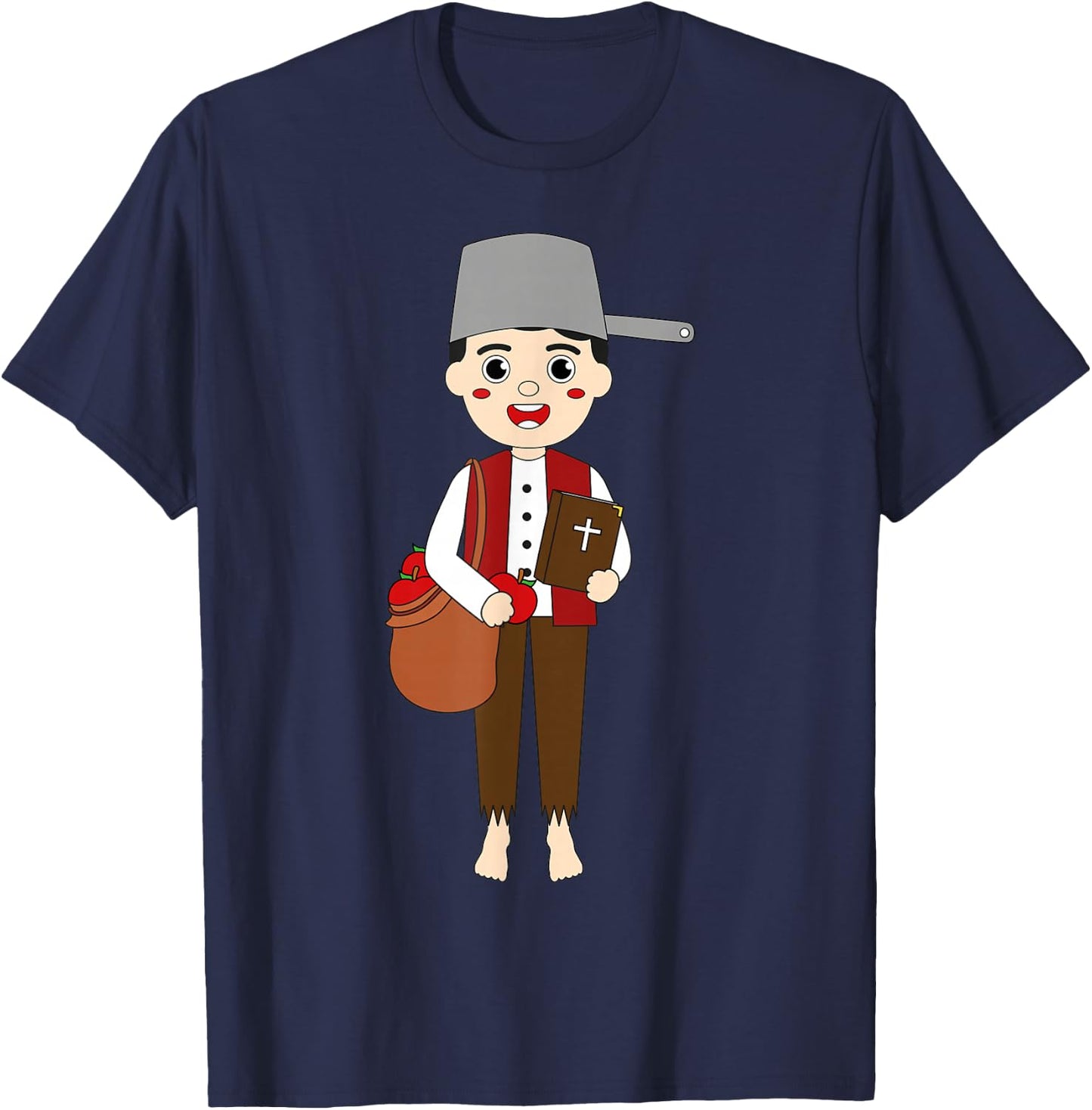 Johnny Appleseed Day Apple Tree Farmer Orchard Seed Kids T-Shirt - T-Shirt | Navy