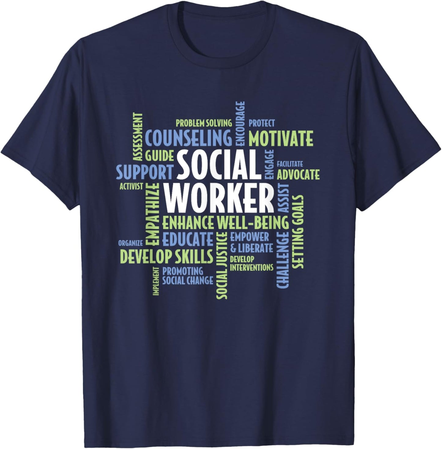 Social Work Month Social Worker T-Shirt - T-Shirt | Navy
