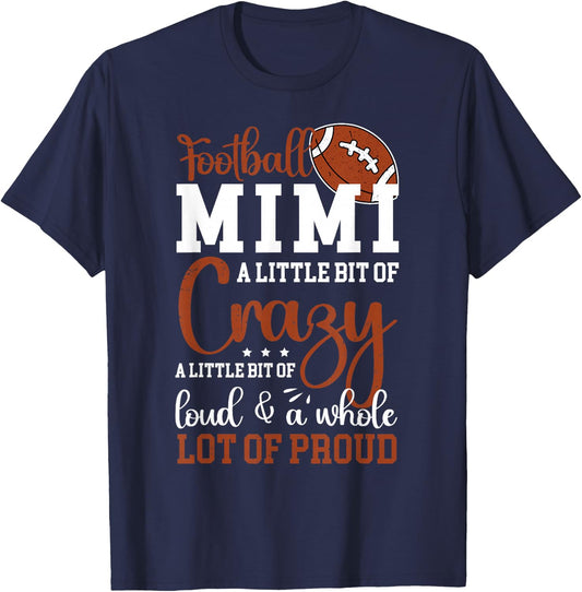 Football Mimi Proud Mimi Of A Football Player T-Shirt - T-Shirt | Navy