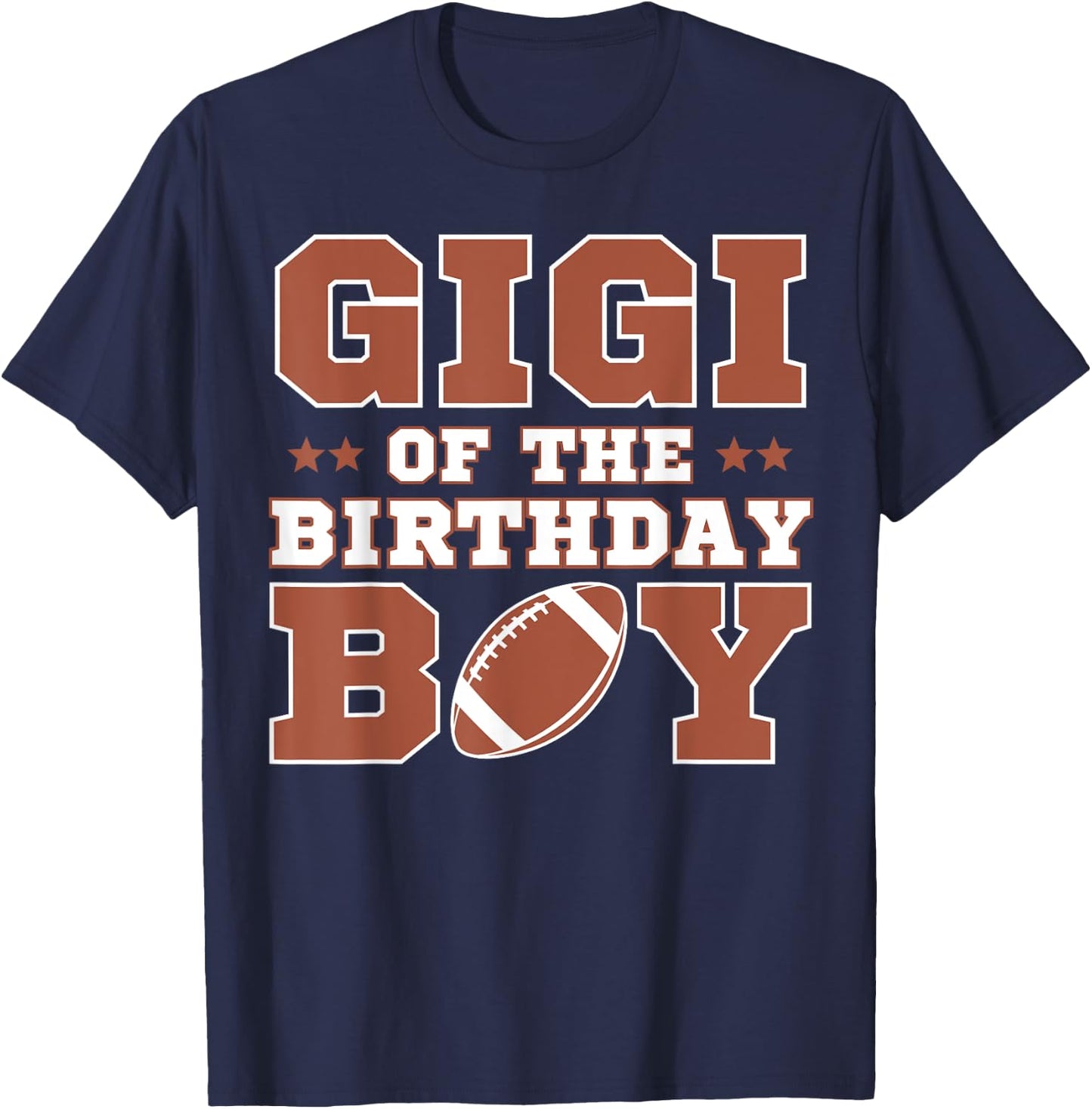 Gigi Of The Birthday Boy Football Kids 1st Bday Party Lover T-Shirt - T-Shirt | Navy