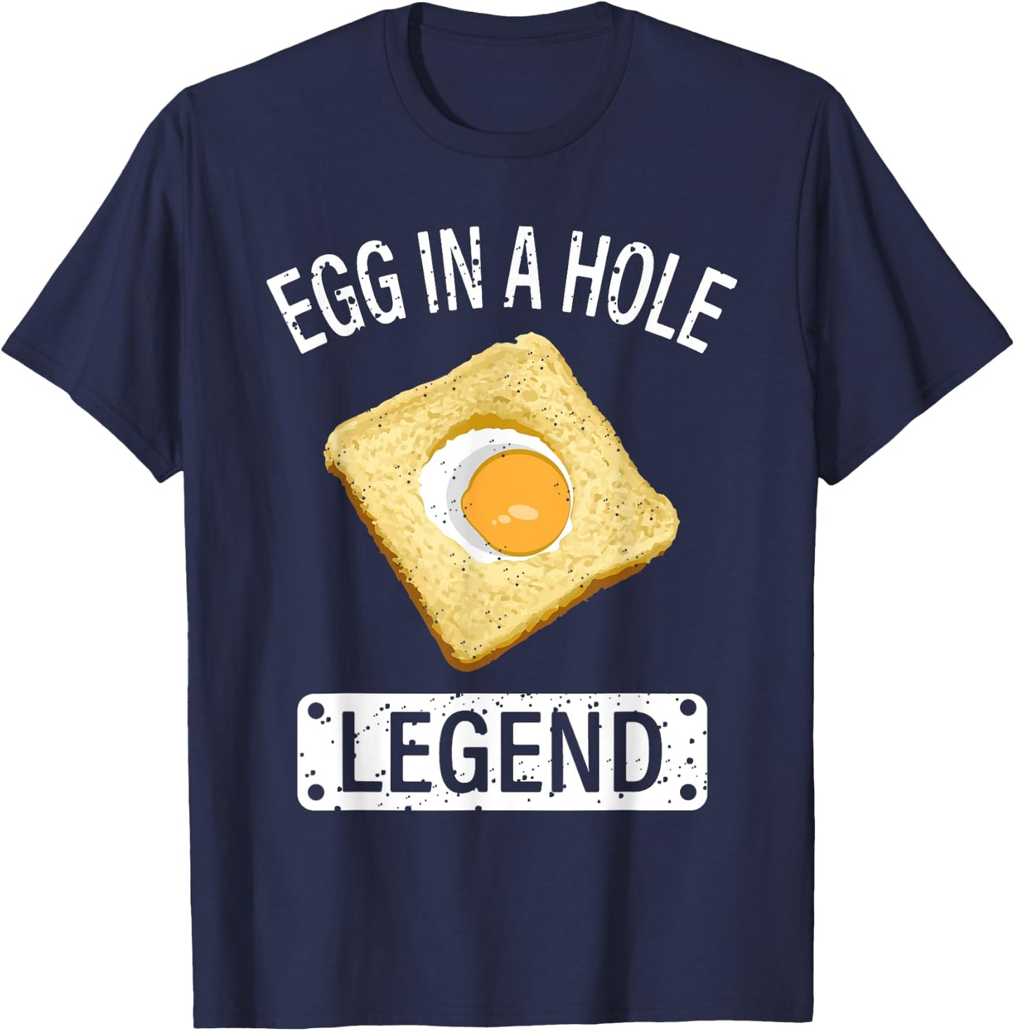 Egg In A Hole Funny Cooking Quotes T-Shirt - T-Shirt | Navy