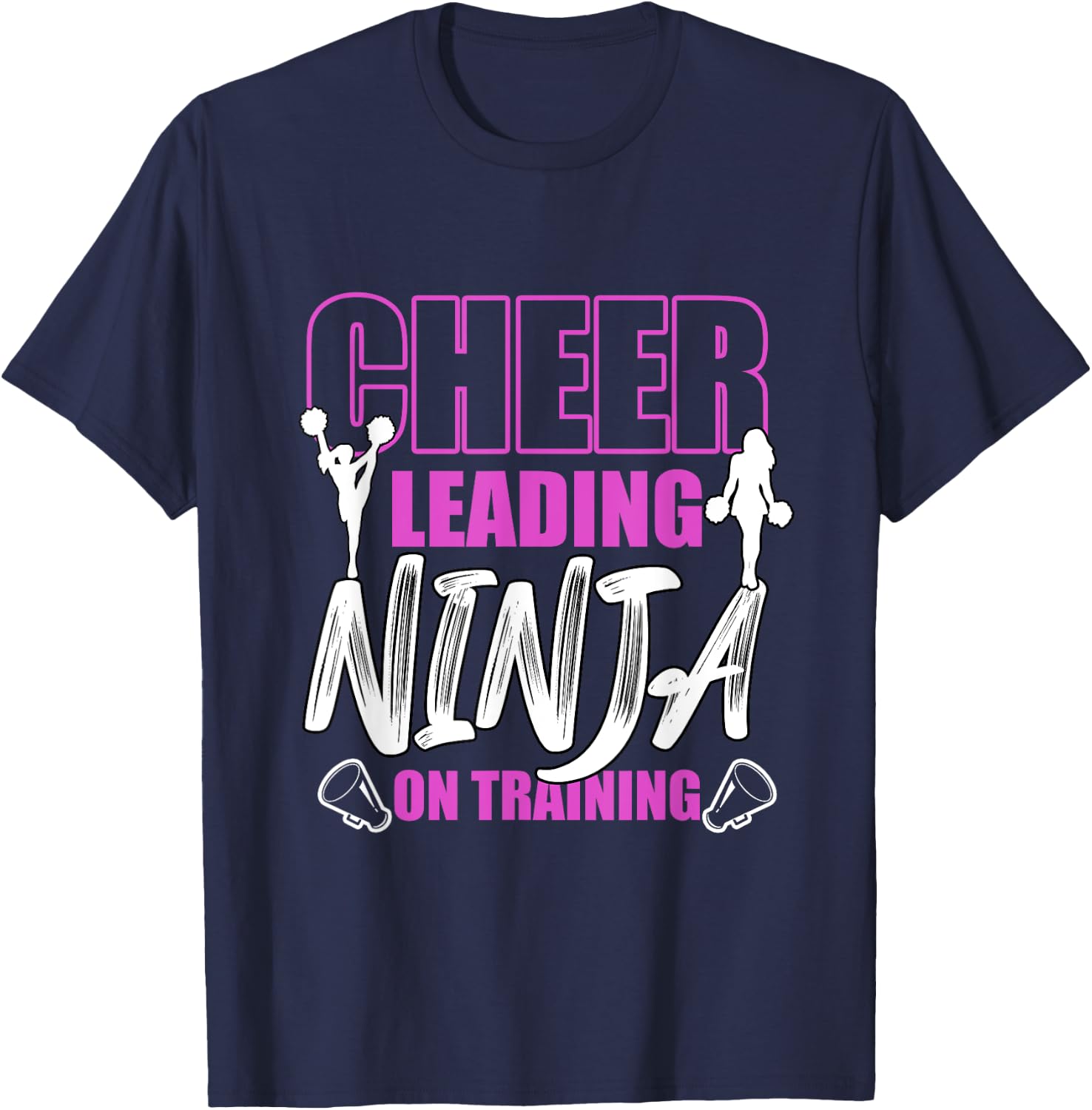 Cheerleading Ninja On Training Cheer Dancing Cheerleader T-Shirt - T-Shirt | Navy