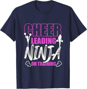Cheerleading Ninja On Training Cheer Dancing Cheerleader T-Shirt - T-Shirt | Navy
