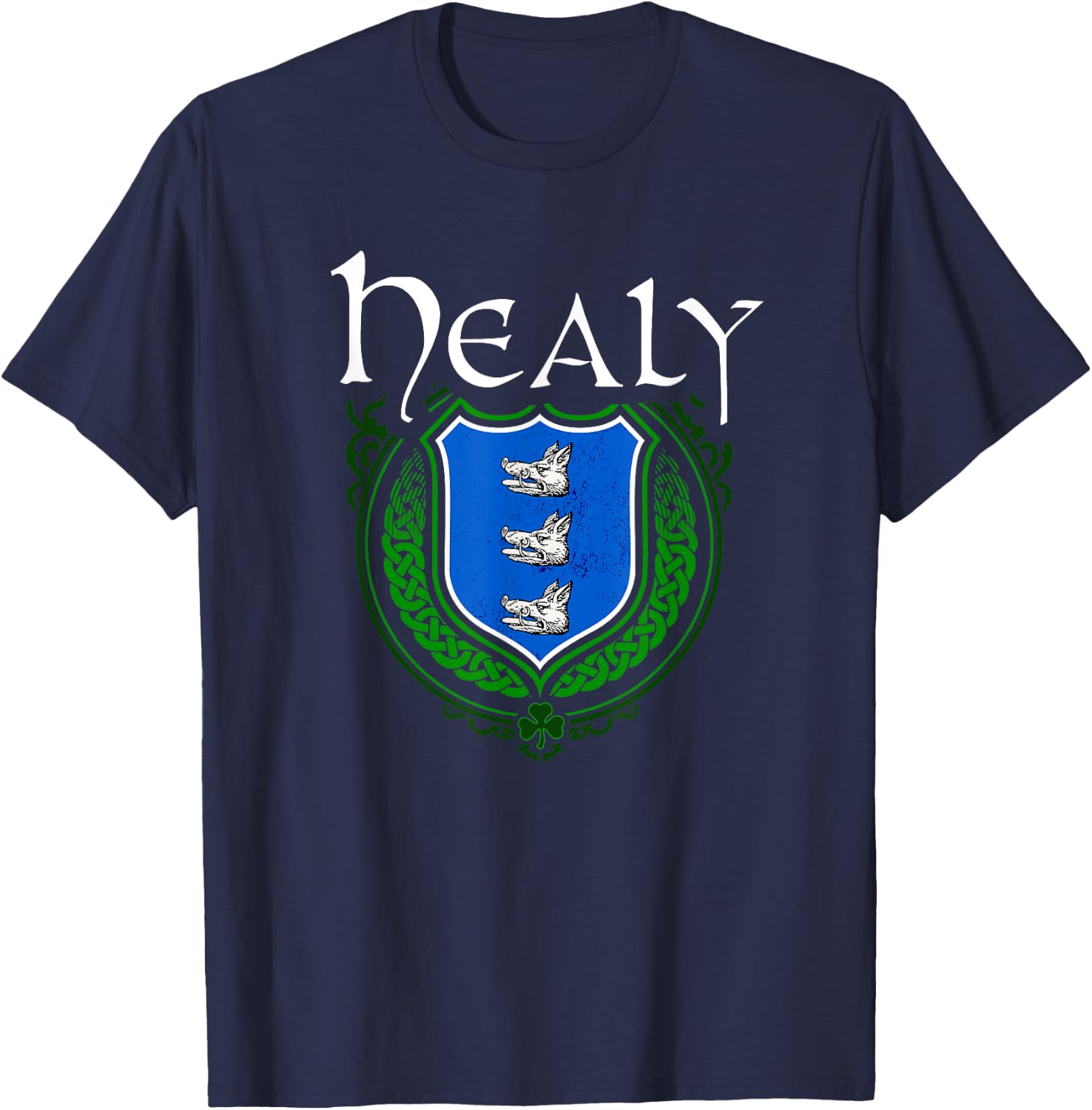 Healy Surname Irish Clan Tartan Badge Ireland T-Shirt - T-Shirt | Navy