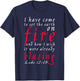Luke Chapter 12 Verse 49, New American Bible T-Shirt - T-Shirt | Navy