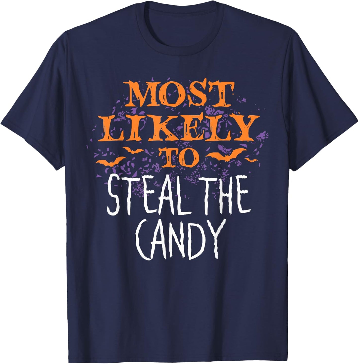 Most Likely To Halloween Steal The Candy Matching T-Shirt - T-Shirt | Navy