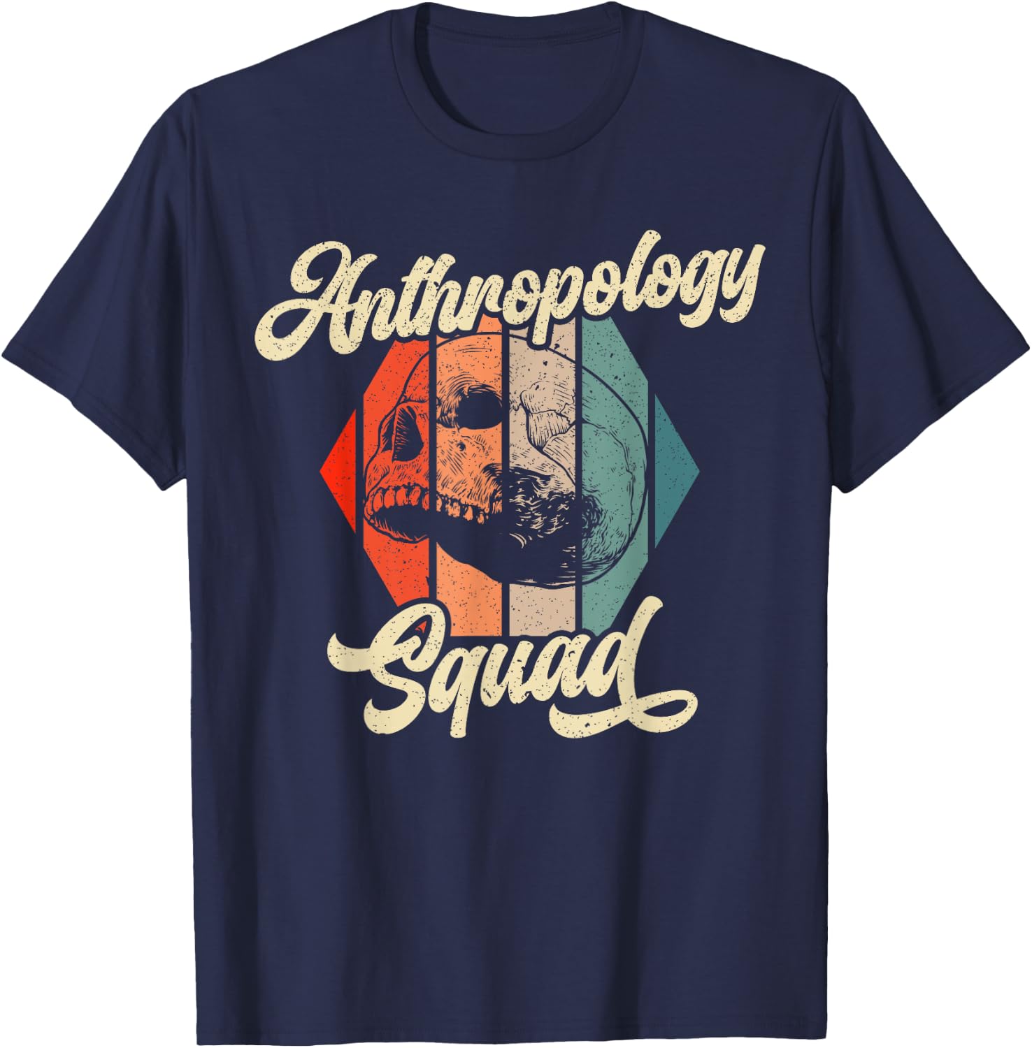 Anthropology Squad Science Prehistoric Archaeology T-Shirt - T-Shirt | Navy
