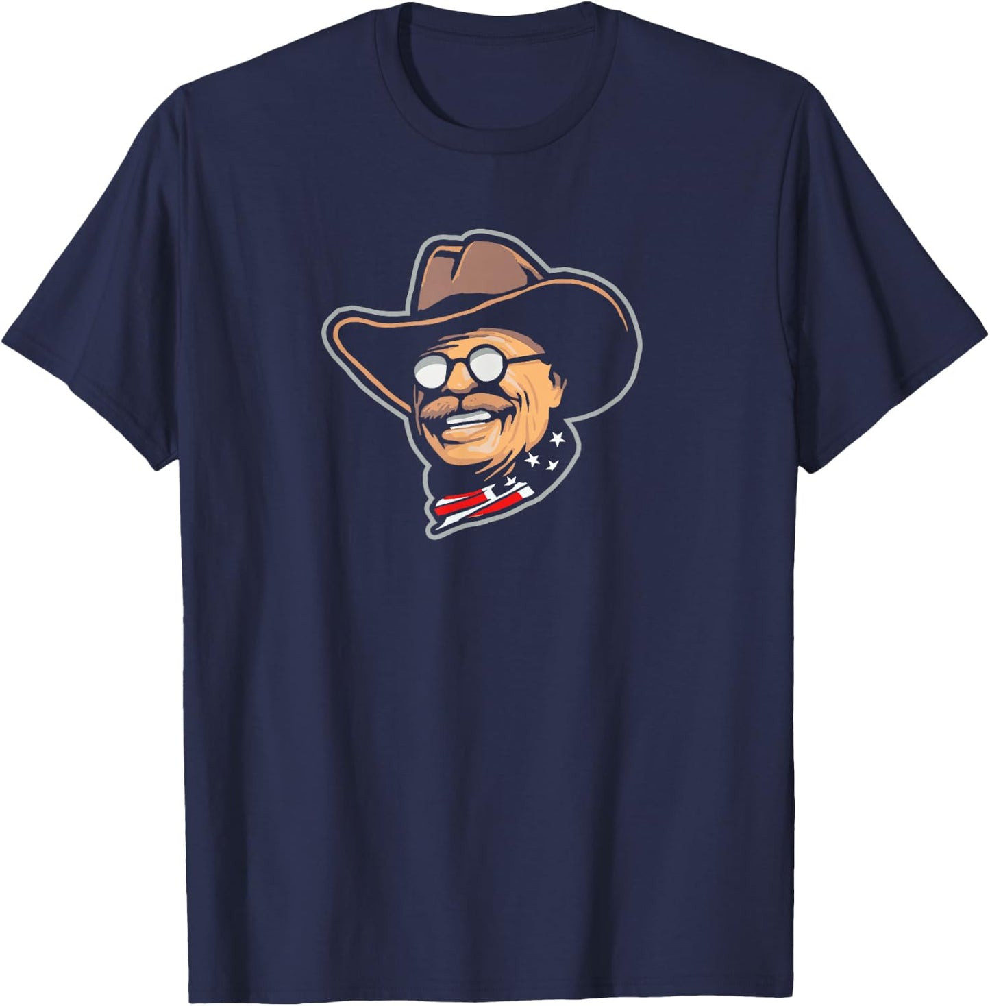 Teddy Roosevelt Rough Rider American National Parks Retro T-Shirt - T-Shirt | Navy