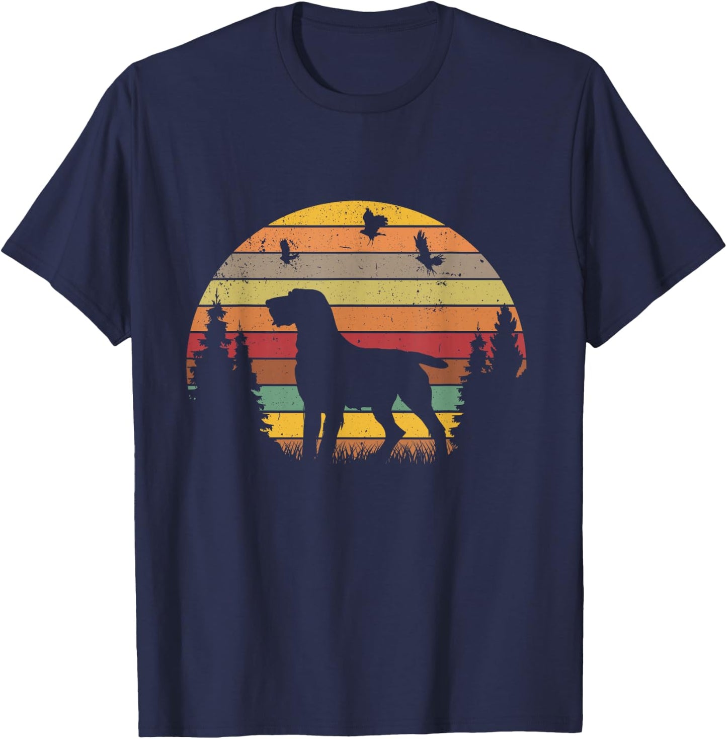 German Wirehaired Pointer Clothing German Wirehaired Pointer Vintage -Adult T-Shirt - T-Shirt | Navy