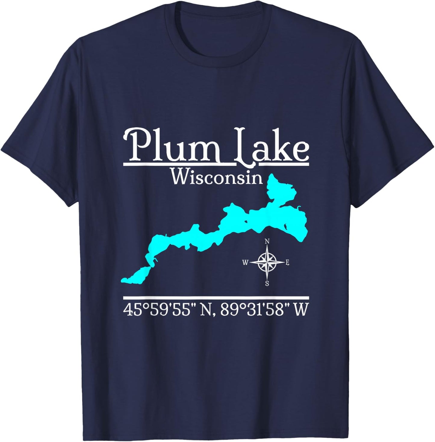 Plum Lake, Wisconsin T-Shirt - T-Shirt | Navy