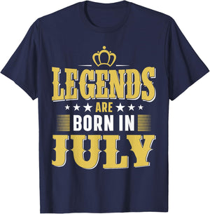 Legends Are Born In July T-Shirt - T-Shirt | Navy