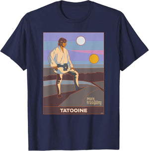 Star Wars A New Hope Luke Skywalker Tatooine T-Shirt - T-Shirt | Navy