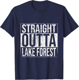 Straight Outta Lake Forest Vintage T-Shirt - T-Shirt | Navy