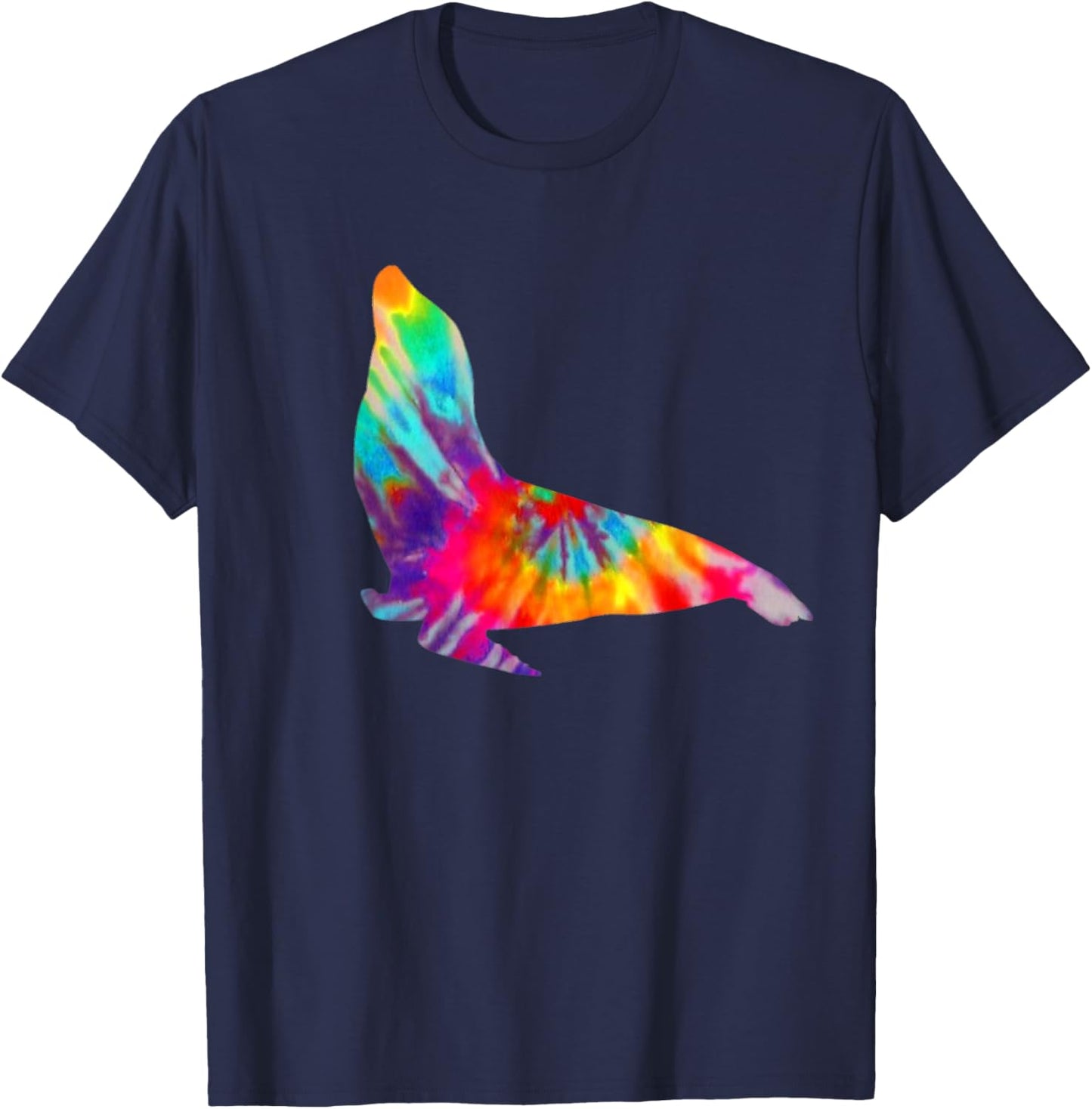 Sea Lion Seal Tie Dye Vintage T-Shirt - T-Shirt | Navy