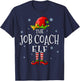 The Job Coach Elf Squad Funny Xmas Groupe Matching Christmas T-Shirt - T-Shirt | Navy