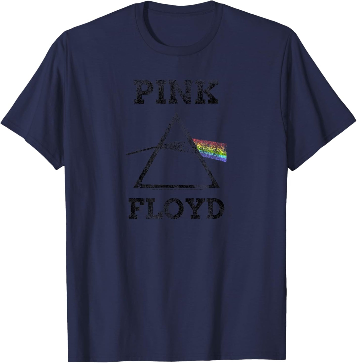 Pink Floyd Dark Side of the Moon Distressed T-Shirt - T-Shirt | Navy
