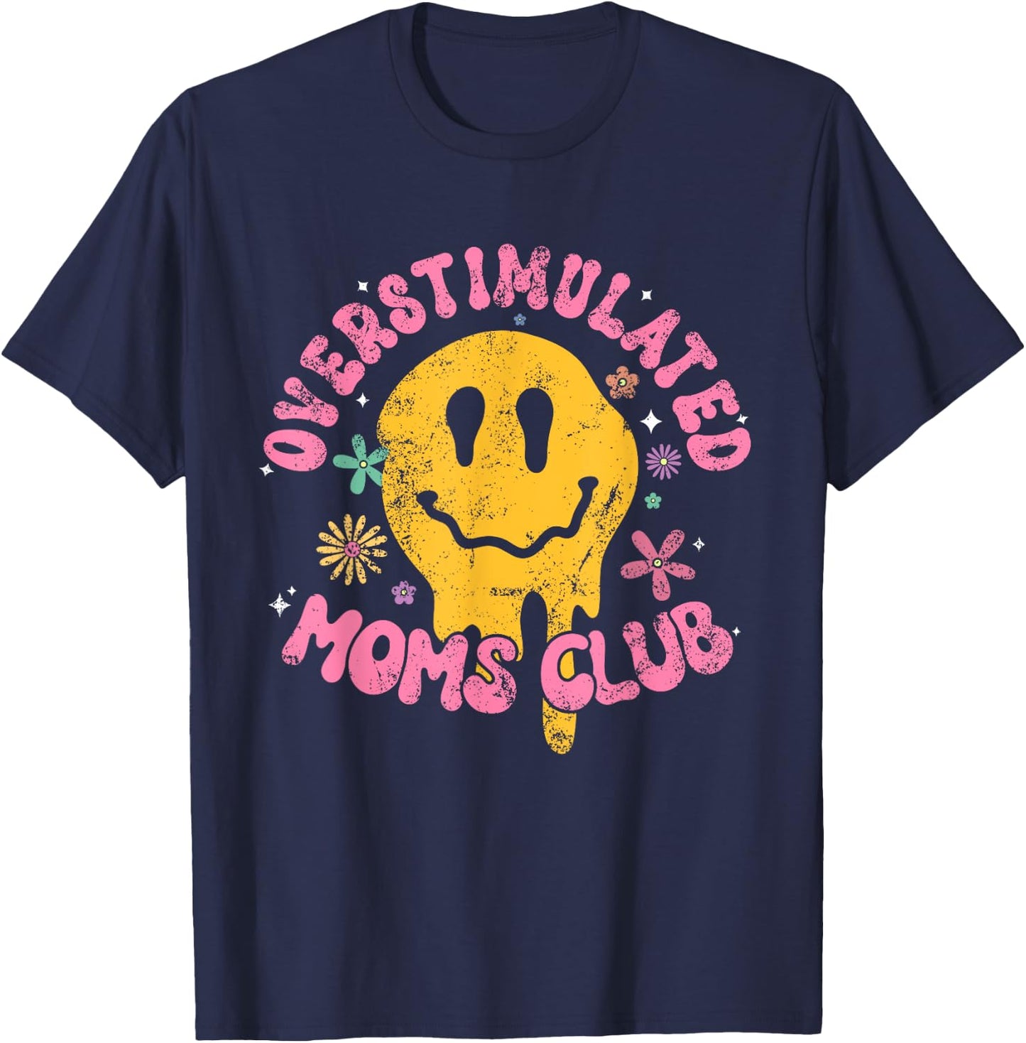 Overstimulated Moms Club T-Shirt - T-Shirt | Navy