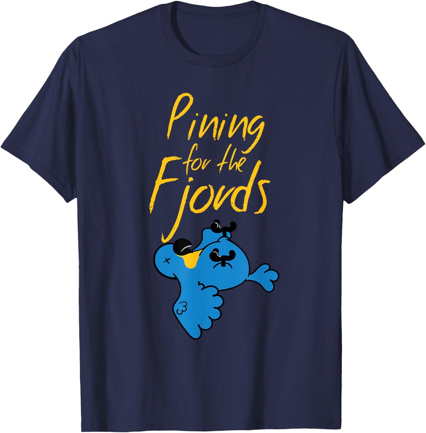 The Dead Parrot, he's not Dead, he's Pining for the Fjords T-Shirt - T-Shirt | Navy