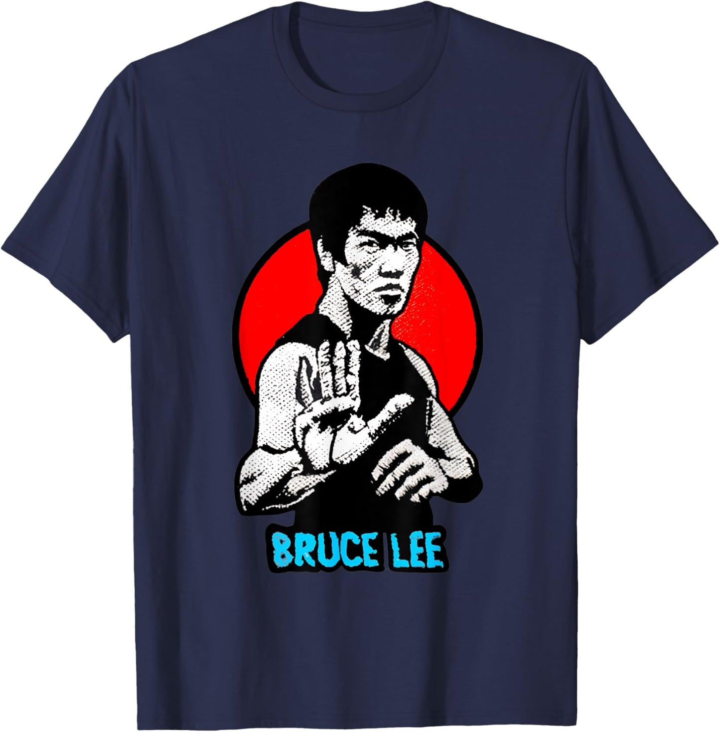 Bruce Lee's Kung Fu Jeet Kune Do King of Kung Fu , -Adults, Black, Small, Short Sleeve T-Shirt - T-Shirt | Navy