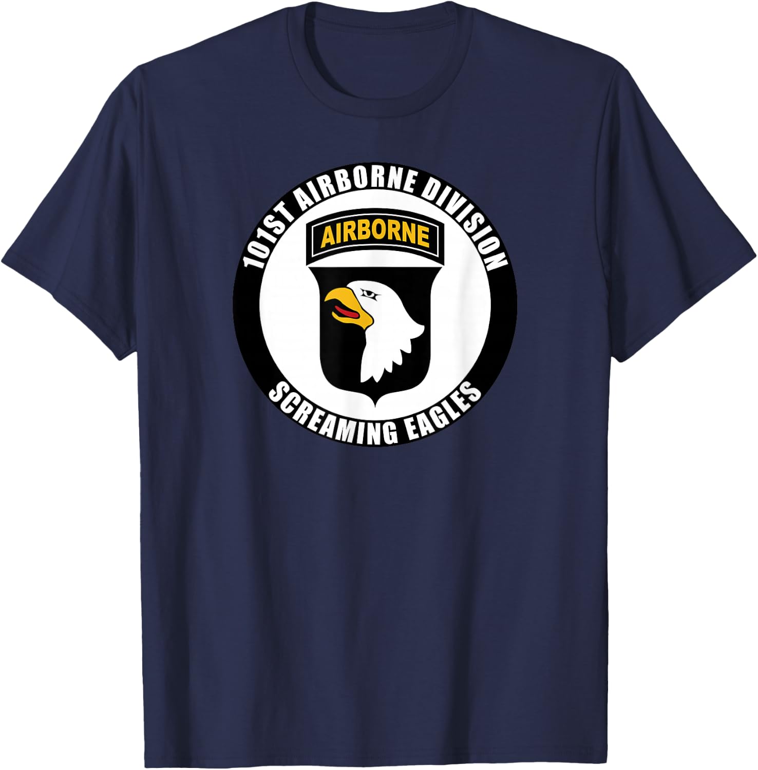 101st Airborne Division Famous Motto Military Veteran T-Shirt - T-Shirt | Navy