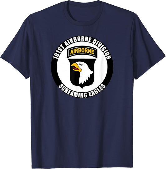 101st Airborne Division Famous Motto Military Veteran T-Shirt - T-Shirt | Navy
