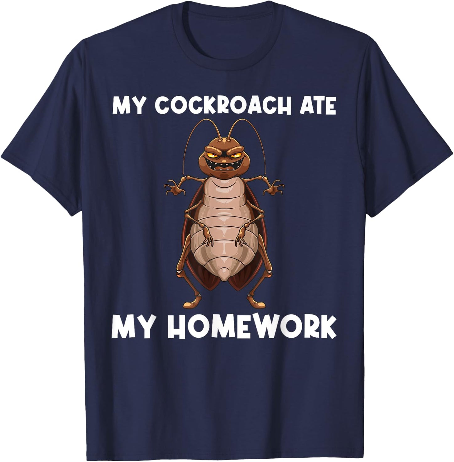 Funny Cockroach For Kids Boys Entomology Pest Control Insect T-Shirt - T-Shirt | Navy