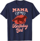 Mama Of The Birthday Girl Horse Family Bday Celebration T-Shirt - T-Shirt | Navy