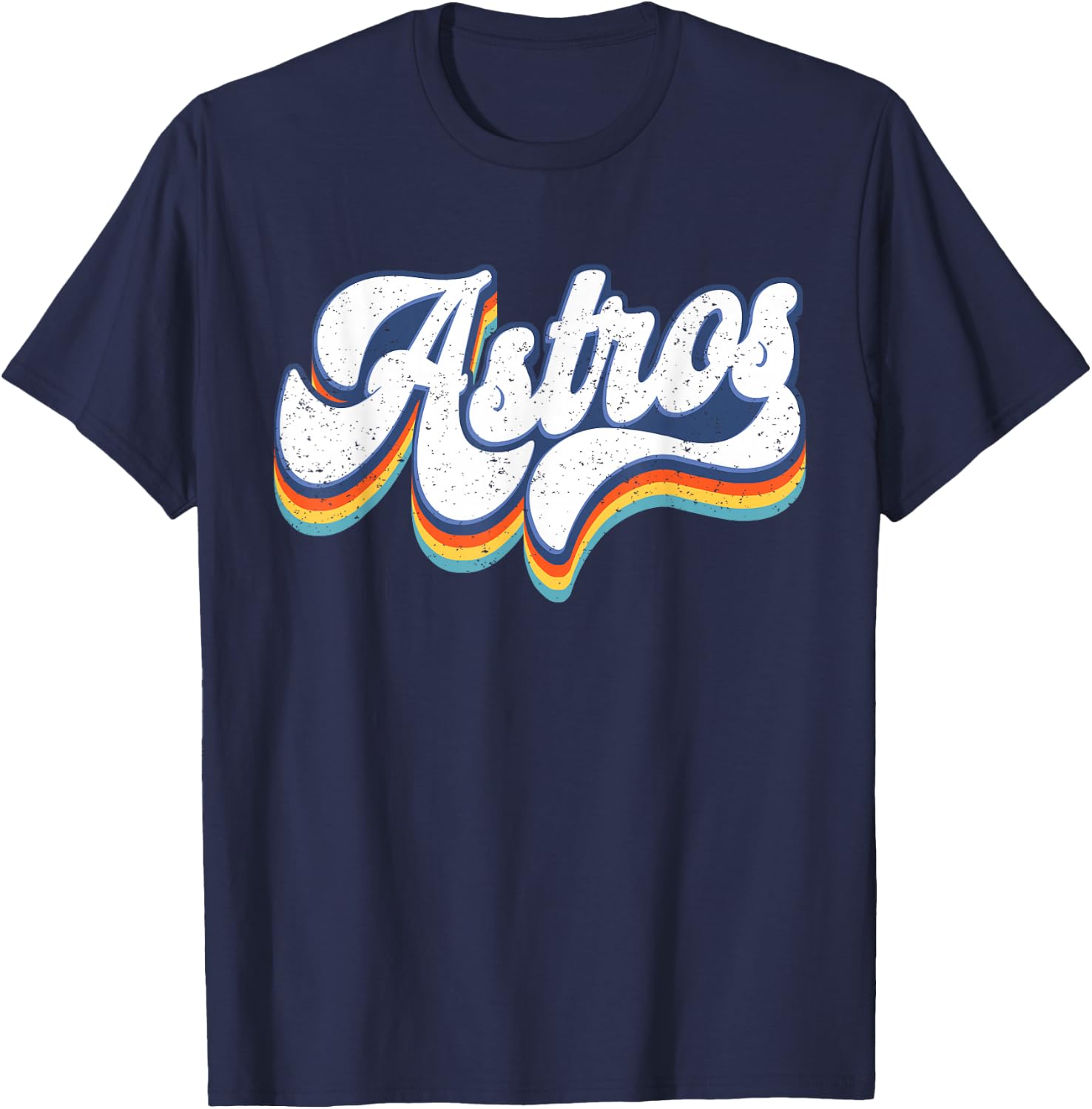 Vintage Astros Retro Style 70s 80s First Name T-Shirt - T-Shirt | Navy