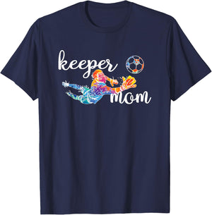 Proud Soccer Goalkeeper Mom of A Soccer Goalie Mother T-Shirt - T-Shirt | Navy