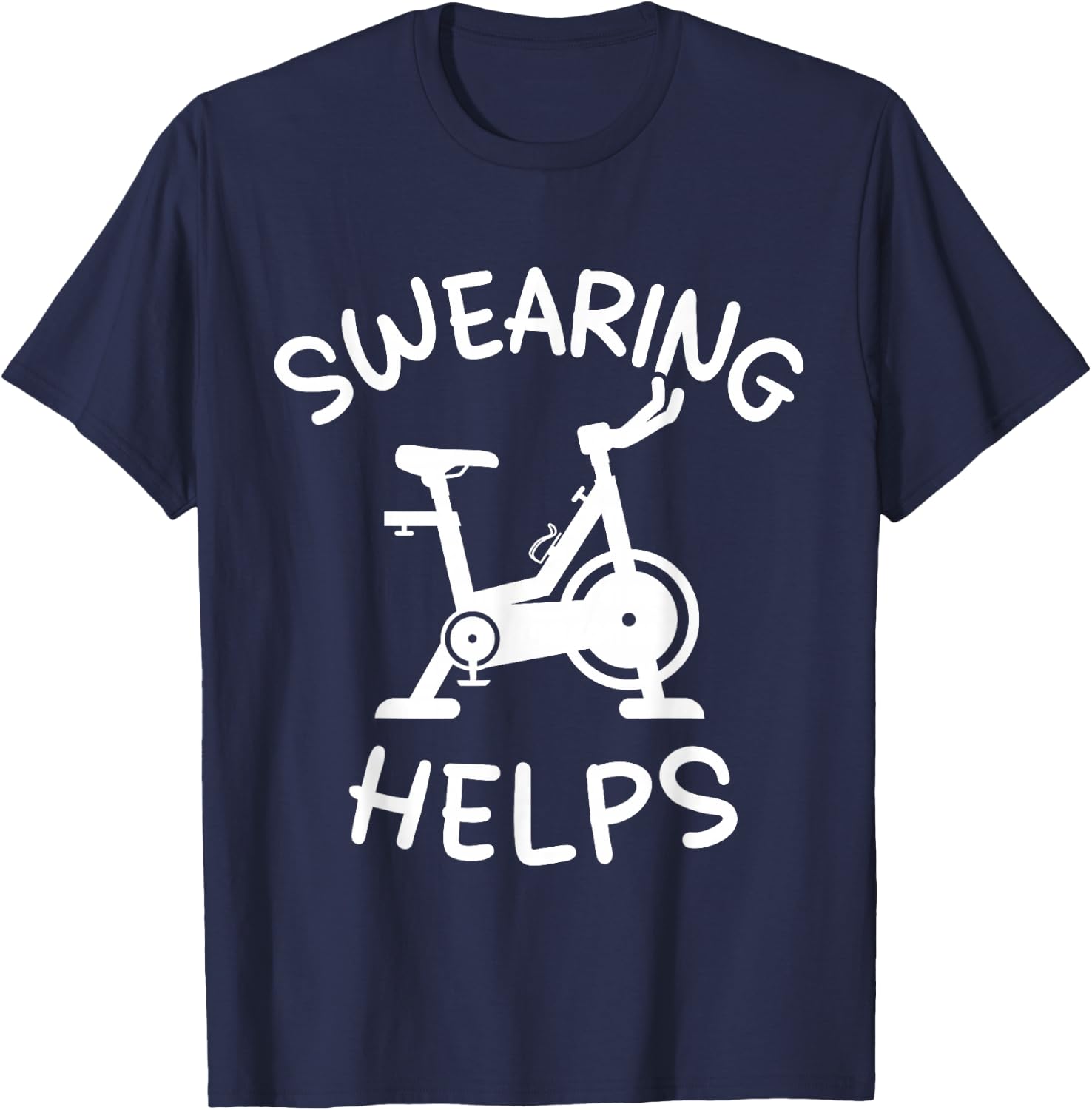 Spinning Class Indoor Rhythm Cycling Workout Stationary Bike T-Shirt - T-Shirt | Navy