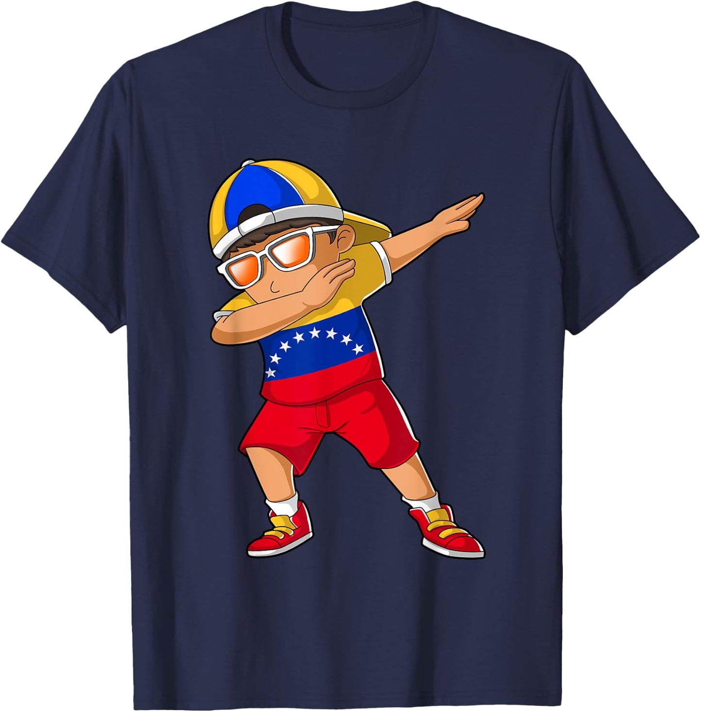 Venezuelan Boy Kid Patriotism Venezuela Roots Heritage Small T-Shirt - T-Shirt | Navy
