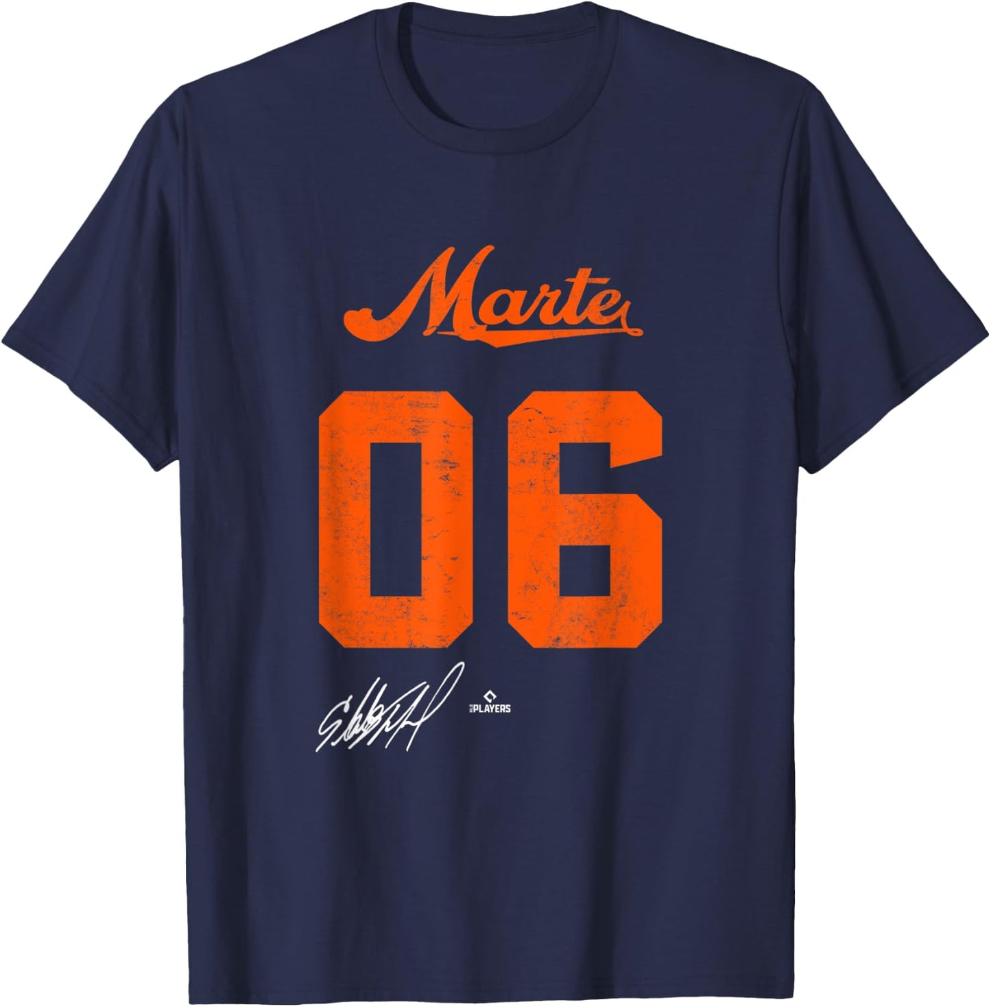 Starling Marte 06 Starling Marte New York MLBPA T-Shirt - T-Shirt | Navy