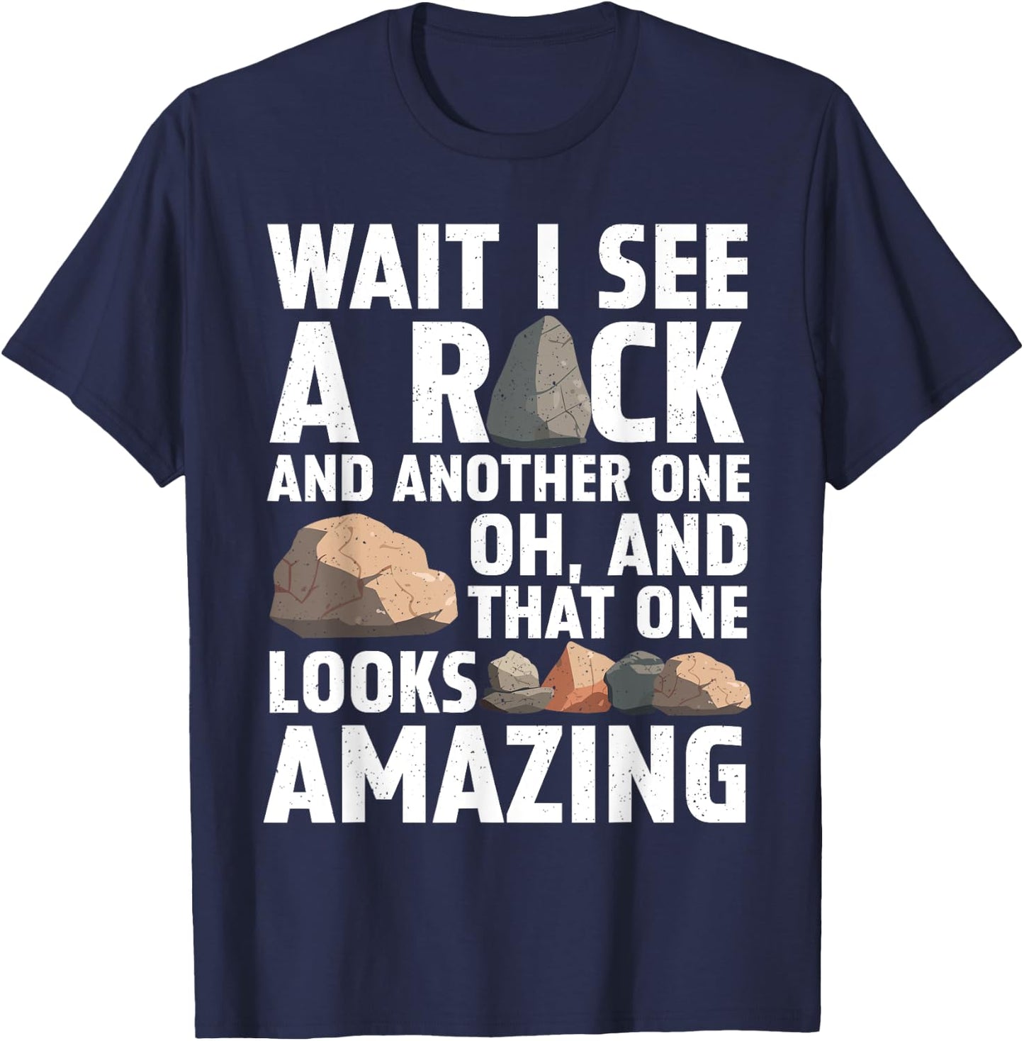 Funny Rock Collector Art Women Kids Geology Lover T-Shirt - T-Shirt | Navy