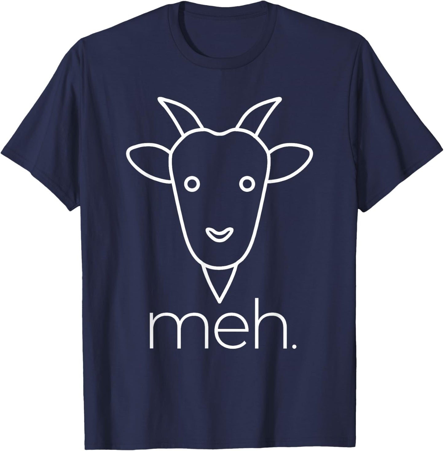 Meh! Shirt,Sarcastic Goat Lover Shirt Goat Black T-Shirt - T-Shirt | Navy