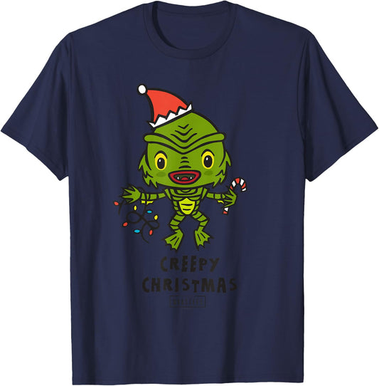 Universal Monsters Creature from the Black Lagoon Christmas T-Shirt - T-Shirt | Navy