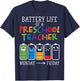 Battery Life of a Preschool teacher Women T-Shirt - T-Shirt | Navy