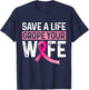 Save A Life Grope Your Wife Pink Breast Cancer Awareness T-Shirt - T-Shirt | Navy