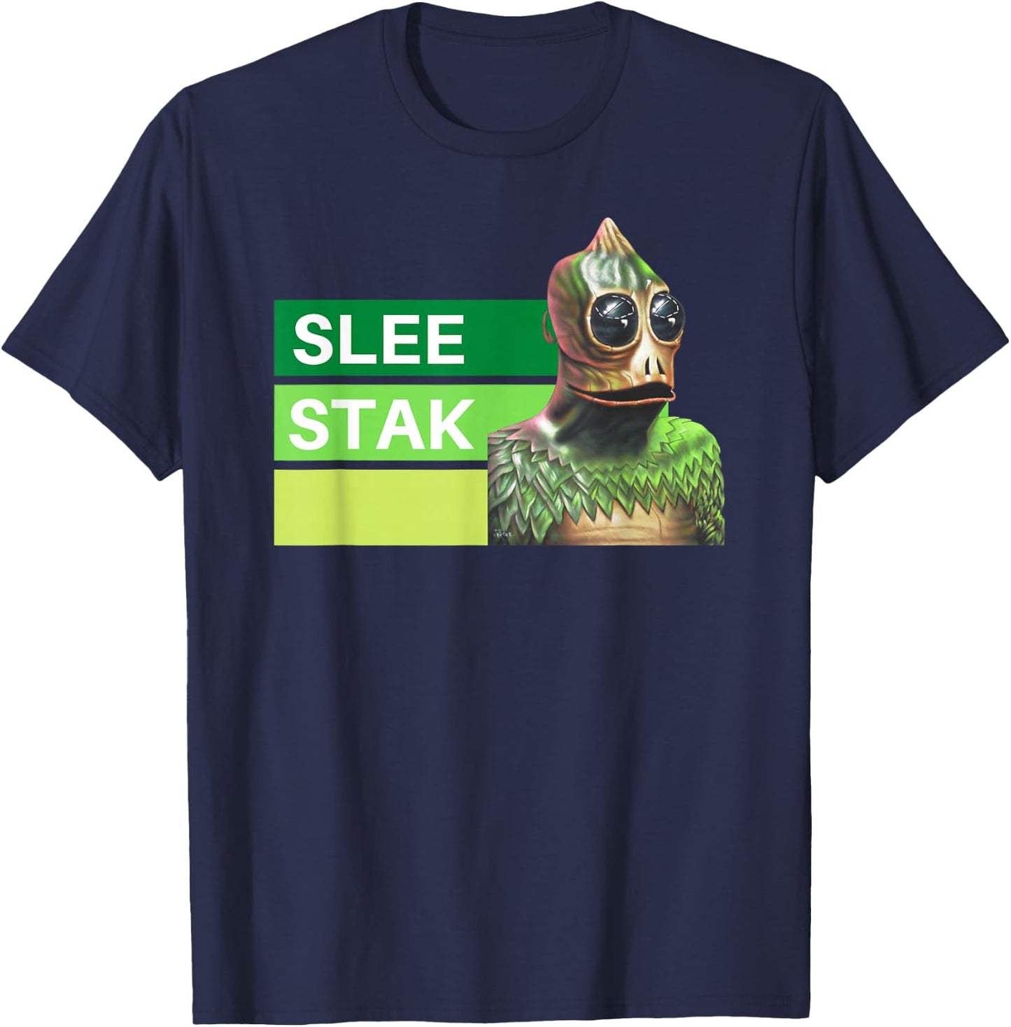 Sleestak, Funny Land OF The Lost Shirt, Classic Television T-Shirt - T-Shirt | Navy