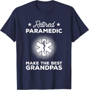 Retired Paramedic Make The Best Grandpas Emt T-Shirt - T-Shirt | Navy