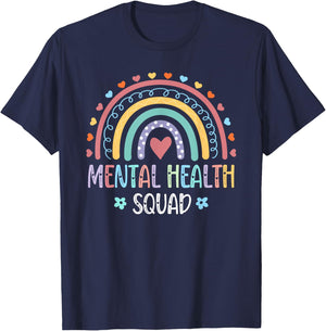 Mental Health Squad Brain Illness Mental Health Awareness T-Shirt - T-Shirt | Navy