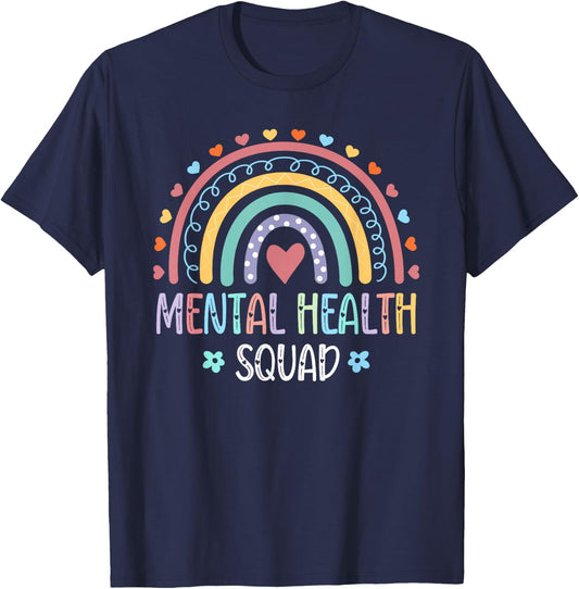 Mental Health Squad Brain Illness Mental Health Awareness T-Shirt - T-Shirt | Navy